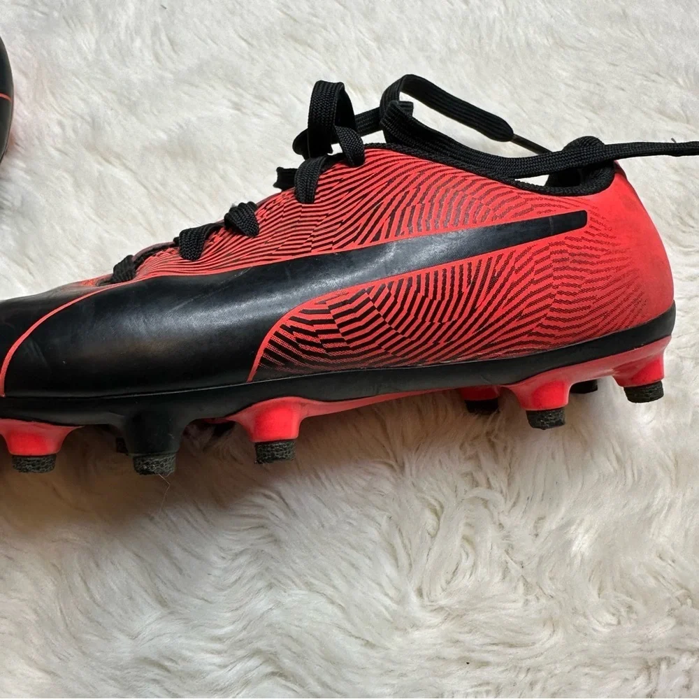 Puma Spirit II Cleats Red & Black Size 1 - Picture 9 of 16